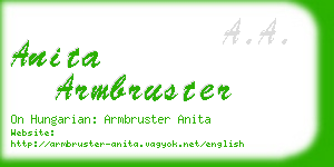 anita armbruster business card